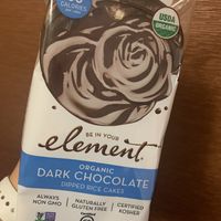 Delicious dark chocolate rice cakes  at A and B Naturals in Bar Harbor