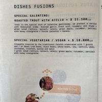 Menu page 3 of 9, February 2020 at Cumana Bistro Food in Salento