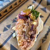 Burrito “VeraCruz 🌶🌶” with jackfruit. $15.70 (100kr). at Zocalo in Copenhagen