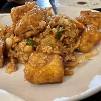 Vegan pineapple fried rice with tofu #Veganuary at Kittiwat Thai Kitchen in Frederick