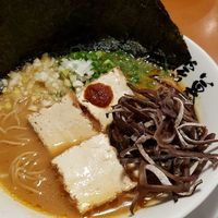 Miso ramen with mushrooms and nori at Ramen Danbo - Kitsilano in Vancouver