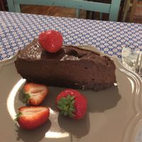 Raw vegan chocolate cake  at Twelve Tables in Yerevan