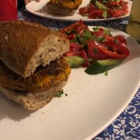 Vegan Burger with avocado at Twelve Tables in Yerevan