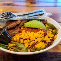 red dragon vegan protein bowl at Pressed Cafe in Burlington