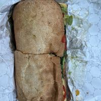 Vegan southwestern breakfast sandwich / huge!  at Pressed Cafe in Burlington