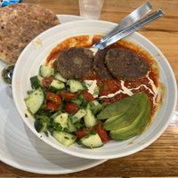 Vegan yalla hummus bowl  at Pressed Cafe in Burlington