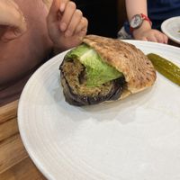 Vegan Middle East in pita  at Pressed Cafe in Burlington