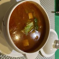 Tomato and tofu soup  at Meimen FángKōngDòng 梅門防空洞 in Taipei