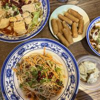 Spring rolls and mouth watering tofu   at Chilli Daddy in Bristol