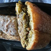 Spicy cilantro meatballs in baguette at Mimi Blue Meatballs in Indianapolis