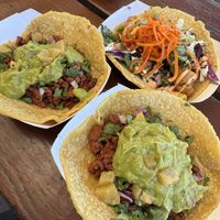 Al Pastor and Fried Avocado Taco  at Craft and Taco Lounge in Escondido