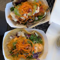 Buffalo zucchini and Avotaco, both deep fried at Craft and Taco Lounge in Escondido