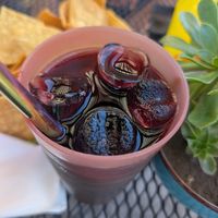 Jamaica juice was insanely too tart for me at Craft and Taco Lounge in Escondido