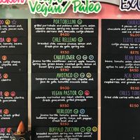 Veggie menu at Craft and Taco Lounge in Escondido