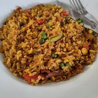 tofu fried rice at Prana Cafe in Leicester