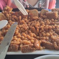 Beans on toast at Prana Cafe in Leicester