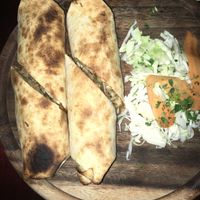 Vegan tortilla wrap with tofu and vegetables  at Syncopa Bar in Haifa