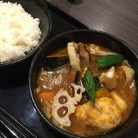 Vegan soup curry (winter special only) at Coco Ichibanya - Sumiyoshicho in Tokyo