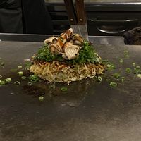 vegan okonomiyaki   at Kamehameha - かめはめは in Kyoto