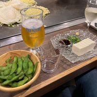 My fella's edamame and my tofu at Kamehameha - かめはめは in Kyoto