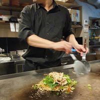 The chef is also the owner and he cooks right next to you at Kamehameha - かめはめは in Kyoto