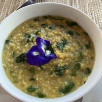 Balinese rice porridge   at Swasti Beloved Cafe in Ubud