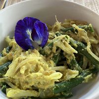 Balinese veggies   at Swasti Beloved Cafe in Ubud