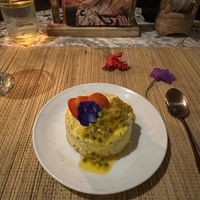 Vegan passionfruit cheesecake at Swasti Beloved Cafe in Ubud