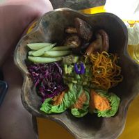 Mushroom, avocado, greens n dip! Amazing  at Swasti Beloved Cafe in Ubud