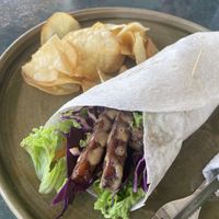 Tempeh wrap  at Indiana vegan Cafe & Yoga in Langkawi