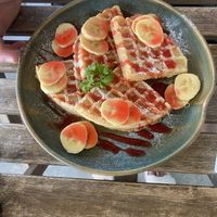 Waffles  #Veganuary at Indiana vegan Cafe & Yoga in Langkawi