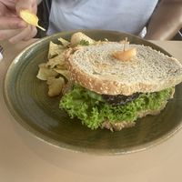 Tempeh Sandwich  at Indiana vegan Cafe & Yoga in Langkawi
