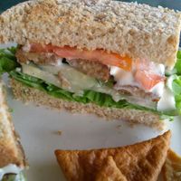 Tempeh bacon sandwich at Indiana vegan Cafe & Yoga in Langkawi