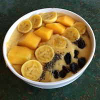 Mango bowl at Indiana vegan Cafe & Yoga in Langkawi