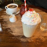 Vanilla vegan shake  at Nowhere Man in Brighton