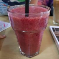 Berry smoothie at Moments Cafe in Barnard Castle
