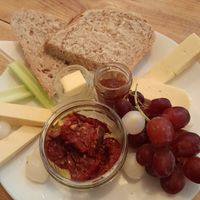 Vegan ploughman's lunch at Moments Cafe in Barnard Castle