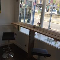 Interior window seating at Moments Cafe in Barnard Castle