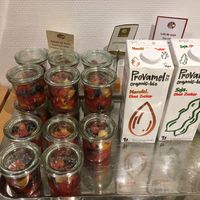 fruit salads and vegan milk at La Clairière in La Petite-pierre