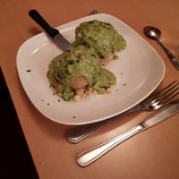 Stuffed Crispy Rice Balls with Pesto Sauce (to die for) (Your choice of sauce) at Paliotti's Italian Restaurant in Maple Ridge