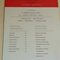 Menucard... They also had an offer of 3 mini cupcakes and a latte for 60 kr. at Bake My Day in Copenhagen