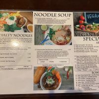Menu side 2. Vegan options. Be sure to call ahead for the Vegan Pho broth. Apparently it takes time to make   at LaTaste - Vietnamese Cuisine in Prattville