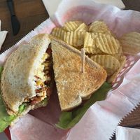 Vegan BLT with chips  at Mellow Minded in Harrisburg