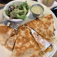Roasted veggie quesadilla with tofu and vegan mozarella  at Kayak Kafe - Midtown in Savannah