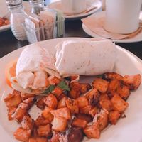 southwestern burrito with impossible sausage  at Kayak Kafe - Midtown in Savannah