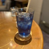 Butterfly pea tea  at Bananeira in Yokohama