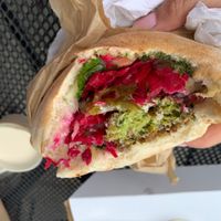 Falafel pita! at Yalla Vermont in Brattleboro