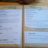 Vegan menu at Terra Restaurant in Sagres