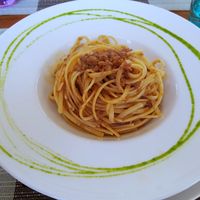 Linguine with seitan at Terra Restaurant in Sagres