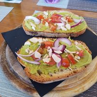 Vegan bruschetta at Terra Restaurant in Sagres